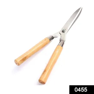 0455 Wooden Handle Hedge Shears, Bush Clipper