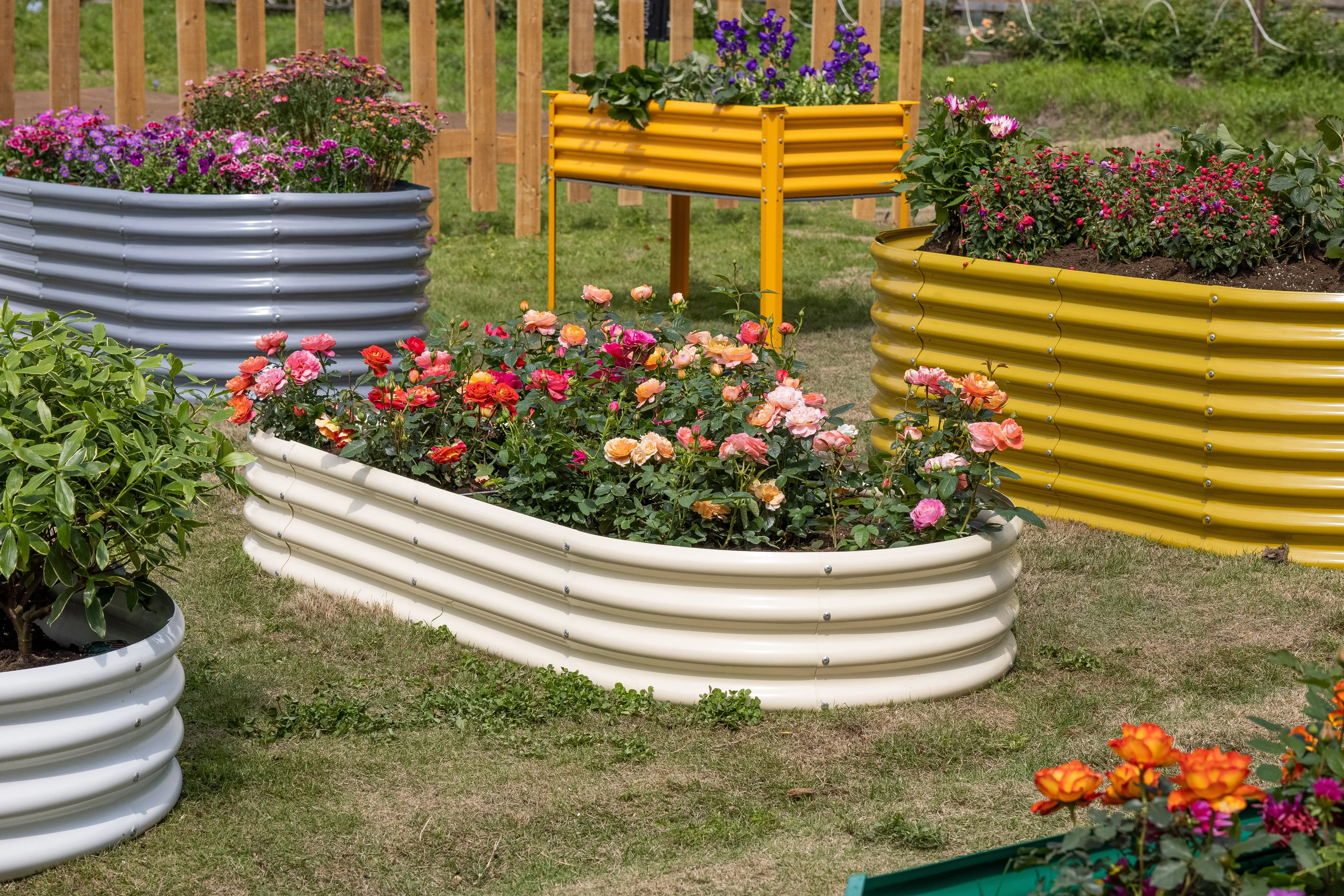 10-Pack Oval 8x4x1ft Galvanized Raised Garden Bed