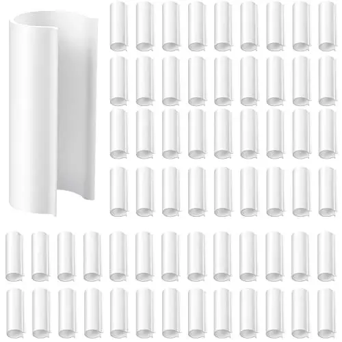 128 Pieces Greenhouse Clamps for 1/2 Inch PVC Pipe - Durable 2.4 Inch White Clamps for Covers
