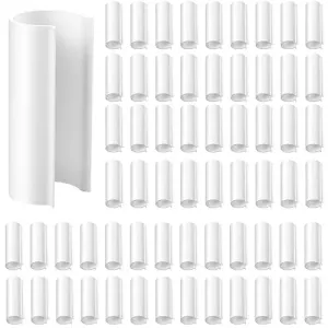 128 Pieces Greenhouse Clamps for 1/2 Inch PVC Pipe - Durable 2.4 Inch White Clamps for Covers