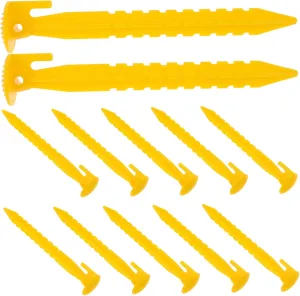 12pcs Durable Tent Stakes Lightweight Heavy Duty Tent Pegs for Camping Beach and Outdoor Use Efficient Ground Support for Easy Setup and Stability