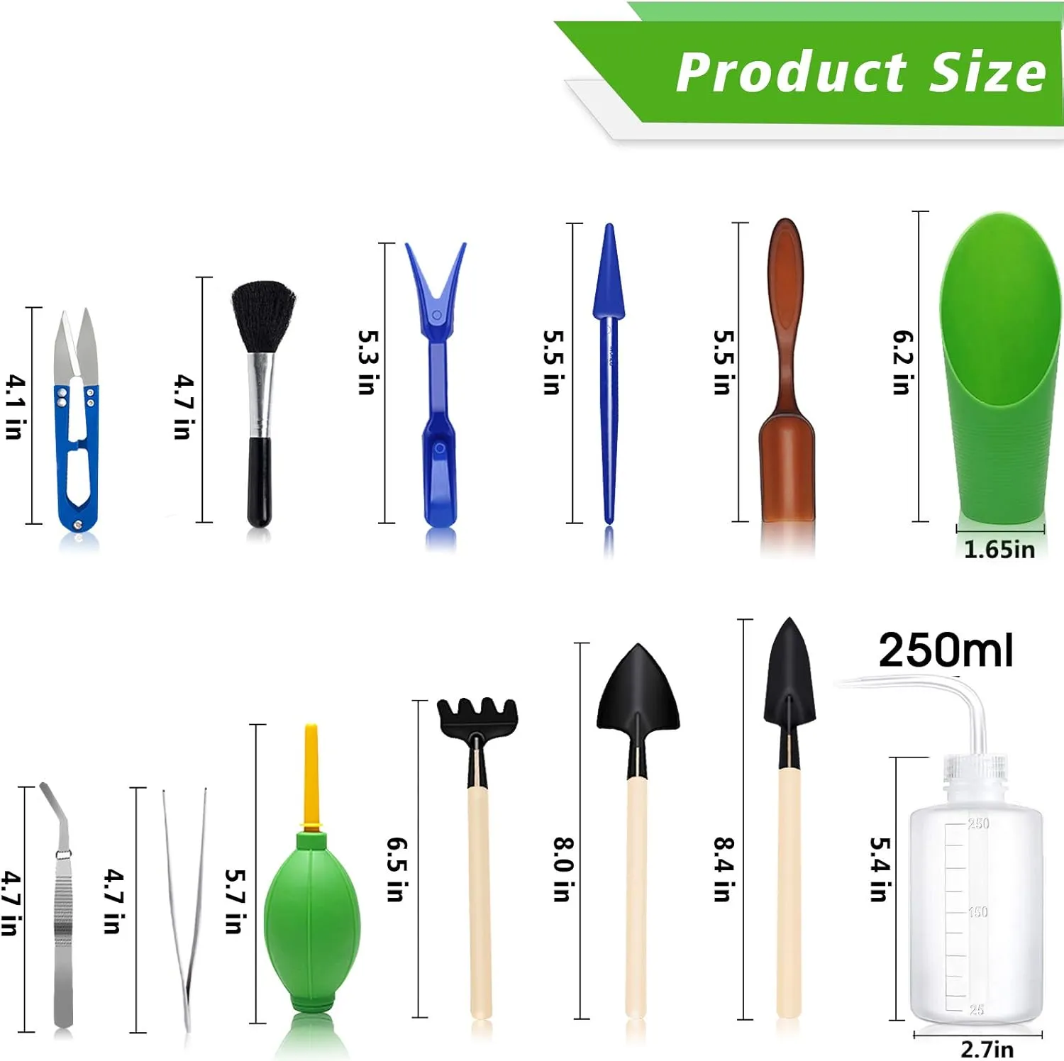 13 Pieces Mini Garden Hand Tools, Transplanting Tools Succulent Tools Set,for Indoor Miniature Fairy Garden Plant Care