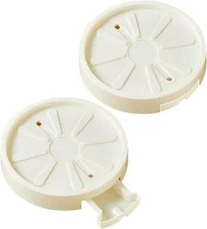 2 Pack 12.6" Plant Caddy with Concealed Silent Wheels,Heavy-Duty Rolling Plant Stand with Two Drainage Holes and Water Storage Box,176LB, Suitable for Indoor and Outdoor Flower Pots (White)
