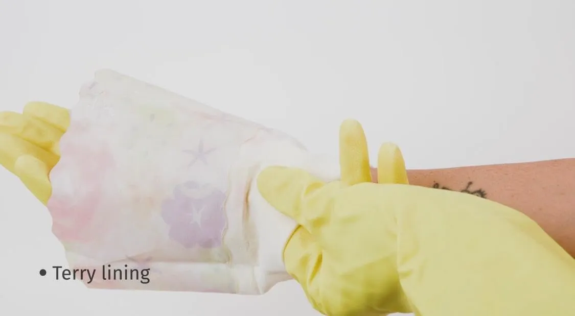 2 PAIRS Household Gloves Latex Free Cleaning Gloves with Soft Lining Long Cuff waterproof