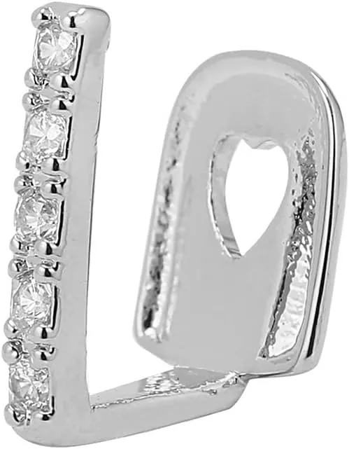 2 Pcs 18K Gold Plated Hip Hop Teeth Grillz Caps Iced Out CZ Gap Grillz Single Tooth Top or Bottom Grills for Your Teeth Grillz Set for Men Women