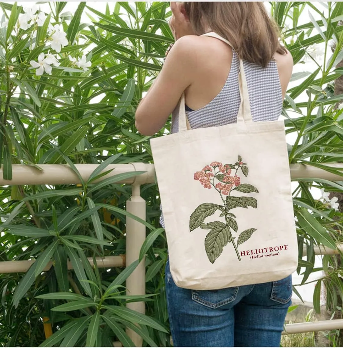 2 PCS Floral Tote Bag Aesthetic Flowers Botanical Shopping Bag Beautiful Flowers Reusable Grocery Bag for Women