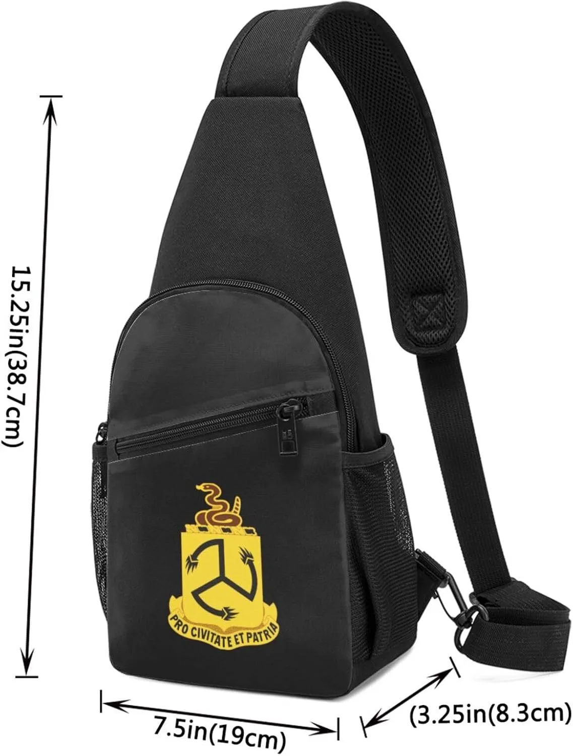 200th Infantry Regiment Unisex Chest Bag Lightweight Crossbody Shoulder Bag Travel Pocket