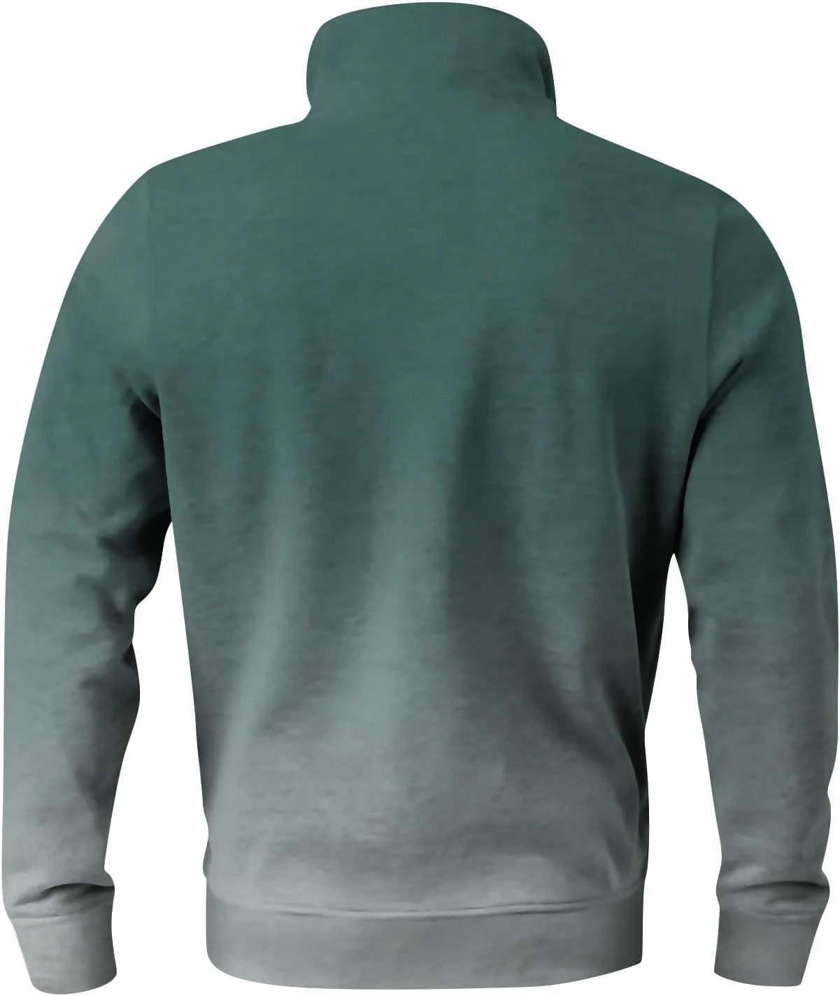 2024 Men's 3/4 Zip Pullover Long Sleeved Fashion Slim Fit Top High Collar Cotton Sweatshirt Lightweight Workout Shirt