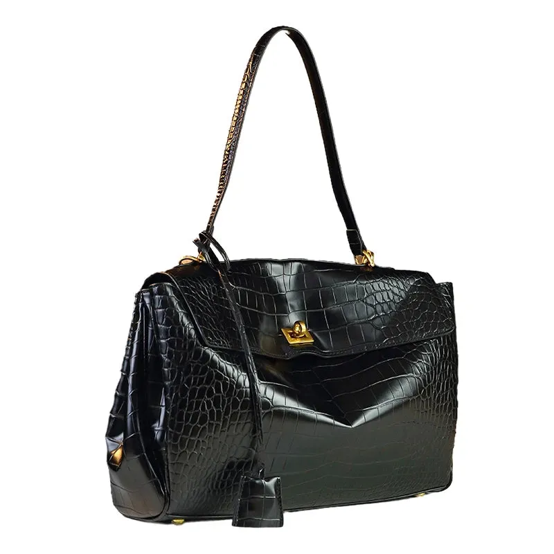 2025 Retro Crocodile Pattern Leather Handbags