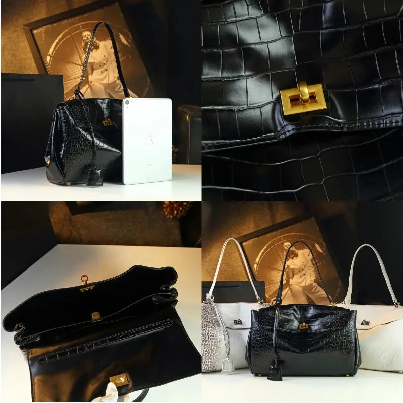 2025 Retro Crocodile Pattern Leather Handbags