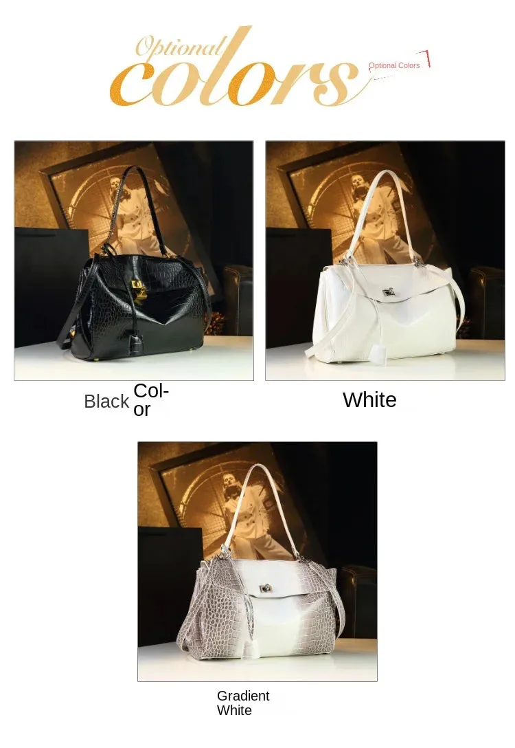 2025 Retro Crocodile Pattern Leather Handbags