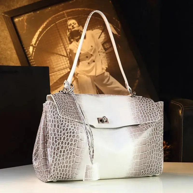 2025 Retro Crocodile Pattern Leather Handbags