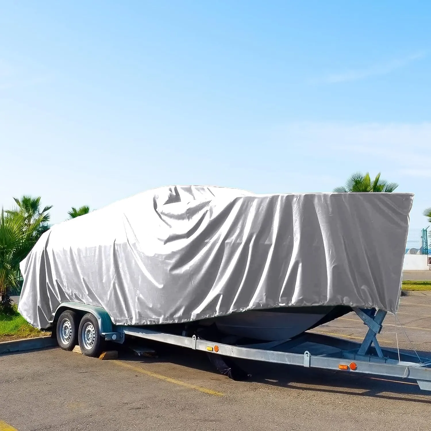 20'X24' 12 mil White Tarp Extra Heavy Duty 3 Ply Reinforced Canopy 6 oz 3 Layer (Finished Size 19'.6 x 23'.6)