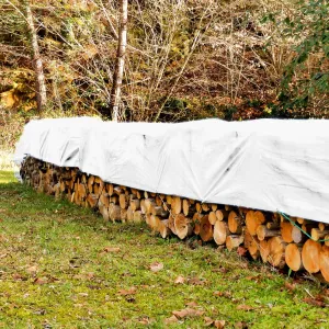 20'X24' 12 mil White Tarp Extra Heavy Duty 3 Ply Reinforced Canopy 6 oz 3 Layer (Finished Size 19'.6 x 23'.6)