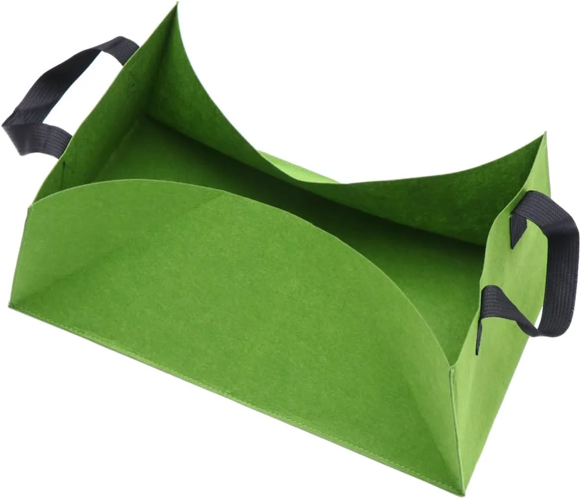 2pcs Grow Bag Growing Nursery Grow Pouch Plant Pots Outdoor Farm Nursery Bags Planting Bags Culture Fabric Outdoor Planter Raised Plant Bags Plants Home Planting Bag Green Felt