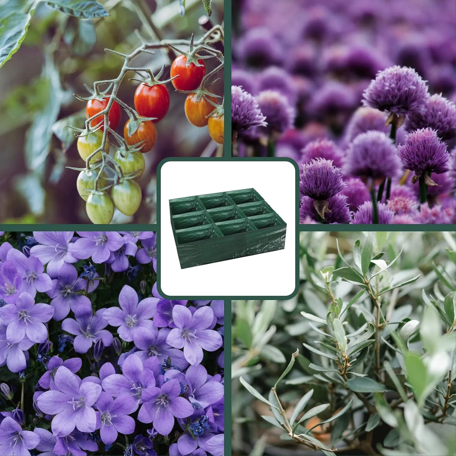 2PCSRaised Garden Planter Fabric Bed, 9 Divided Grids Durable Square Planting Grow Pot, Plant Grow Bags for Outdoor Carrot Onion Herb Flower Vegetable Plants