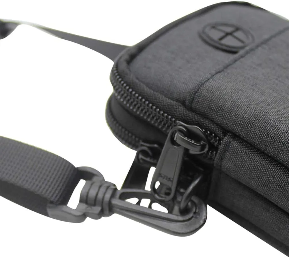 3-Layers Waterproof Cell Phone Pouch Crossbody Purse Oxford Fabric Belt Bag Wallet for Men Women
