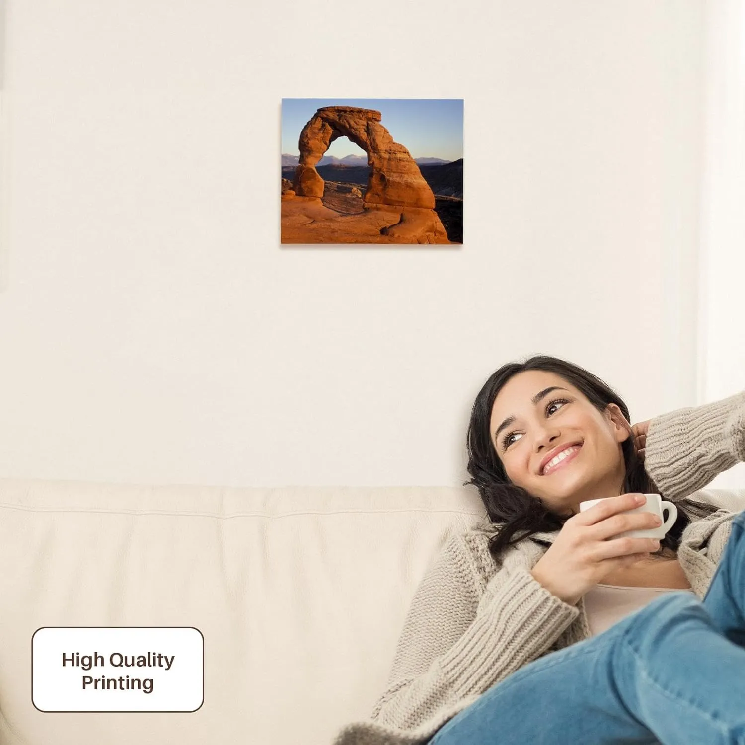 3dRose, Delicate Arch at Arches National Park, Utah - US45 DJO0004 - Diane Johnson, Museum Grade Canvas Wrap 10x8