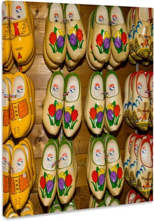 3dRose, Wooden shoes, Noordhuizen village, theme park, Holland, Michigan, USA, Museum Grade Canvas Wrap 8x10