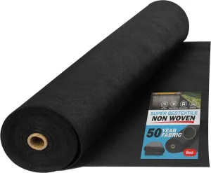 4, 6, 8 oz Non Woven Fabric for Landscaping, French Drains, Underlayment, Erosion Control, Construction Projects - 8 oz (4X50)
