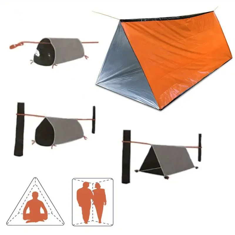 4 Piece Emergency – Waterproof, Shelter,Rain Cover, Sleeping Emergency Blanket 84"x37"