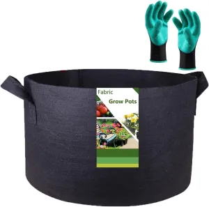 400 Gallon Large Raised Garden Bed Bag (70x24 inch) Big Garden Bag Sturdy Plant Grow Bag for Potato Planter,Herb Veggies,Tomato Planter Bag,Flower Bed,Yard Waste Bag,Lawn Debris Bag,Leaf Bag W/ Gloves