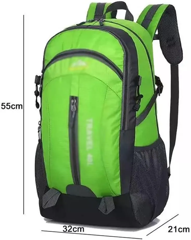 40L Mountaineering Backpack Breathable Backpack with Socket Travel Backpack Mountaineering Bag(C)