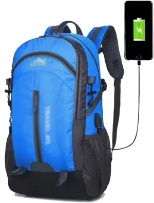 40L Mountaineering Backpack Breathable Backpack with Socket Travel Backpack Mountaineering Bag(C)