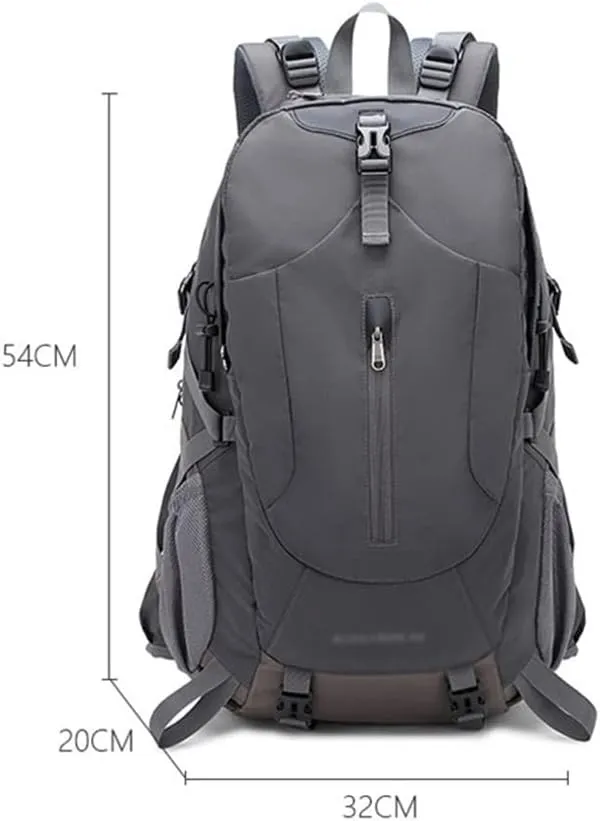 40L Mountaineering Backpack Multi Pocket Outdoor Camping Bag Travel Mountaineering Bag(Black-soul Eater1)