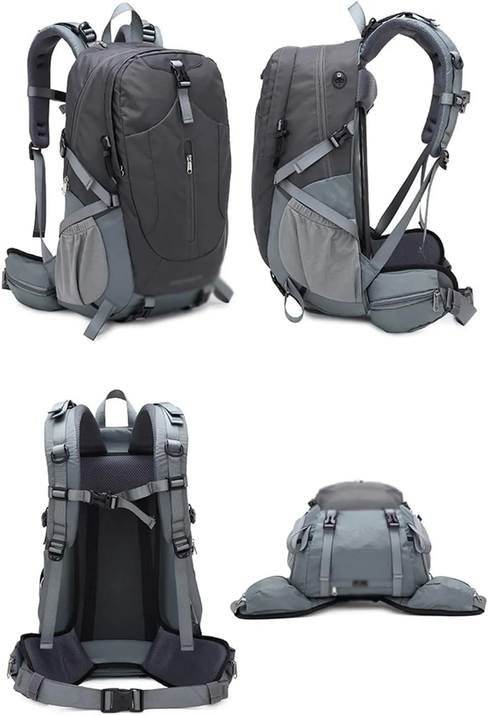 40L Mountaineering Backpack Multi Pocket Outdoor Camping Bag Travel Mountaineering Bag(Black-soul Eater1)