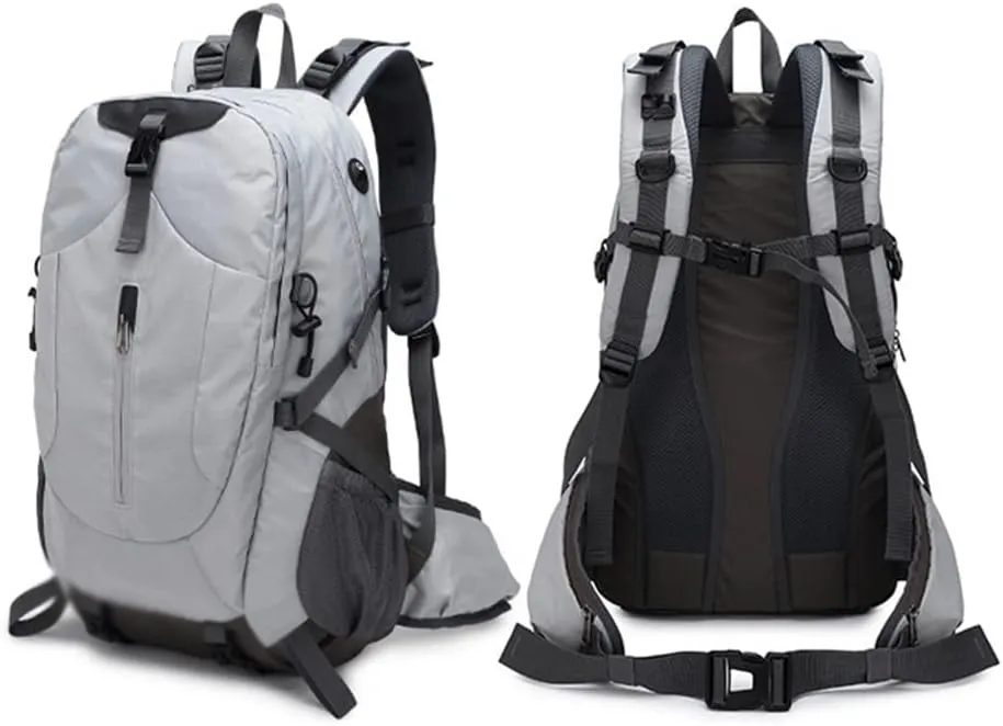 40L Mountaineering Backpack Multi Pocket Outdoor Camping Bag Travel Mountaineering Bag(Black-soul Eater1)