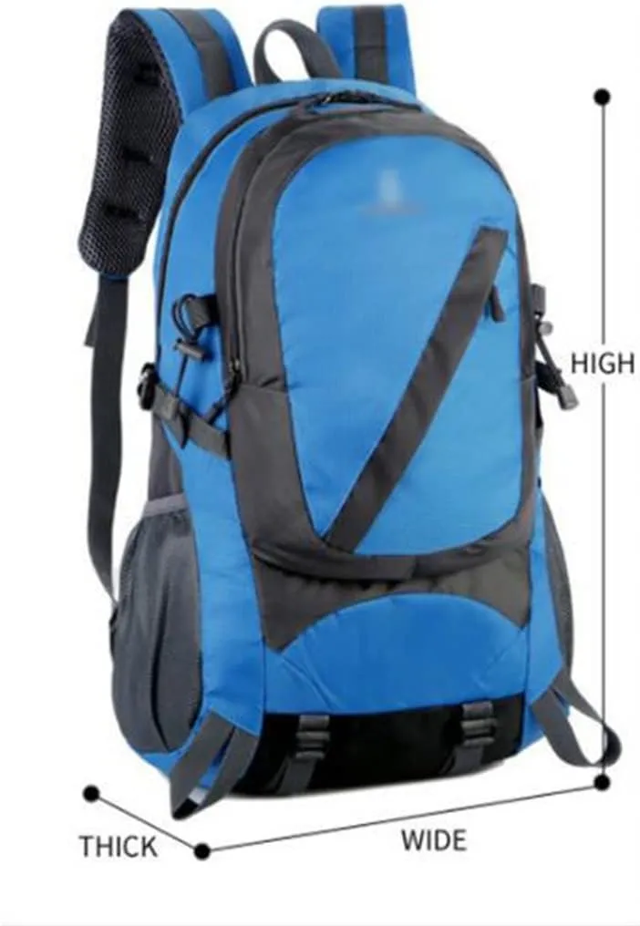 40L Outdoor Sports Backpack Travel Backpack Large Capacity Hiking Bag(Argento)