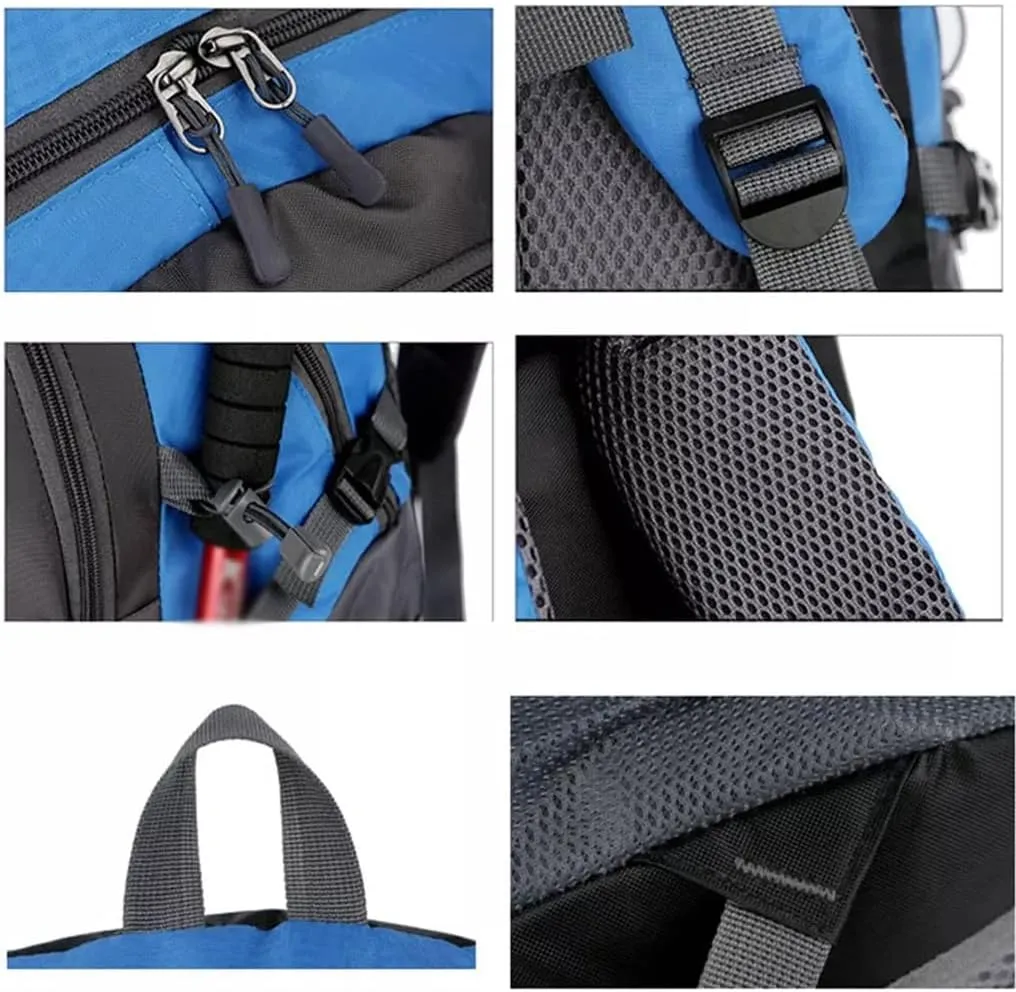 40L Outdoor Sports Backpack Travel Backpack Large Capacity Hiking Bag(Argento)