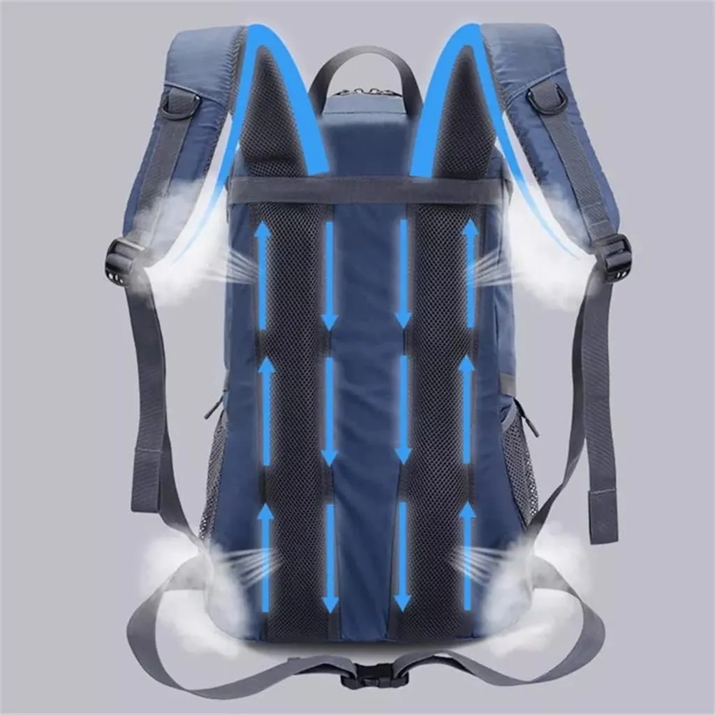 40L Travel Backpack Large Capacity Men's Women's Backpack Camping Hiking Sports Bag(C)