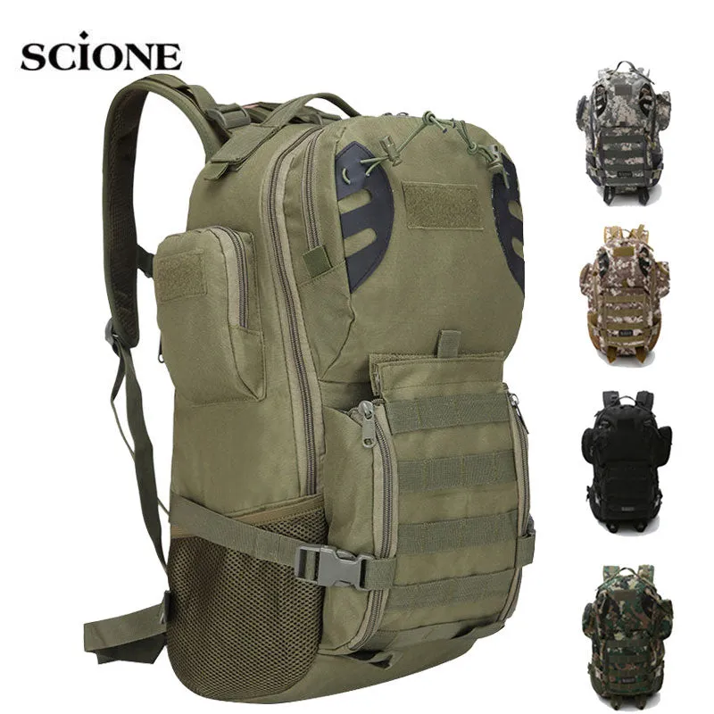 45L Military Backpack Tactical Rucksack Camping Hiking Bag Travel Sports Climbing Army Bags Molle Hunting Molle Outdoor XA943A