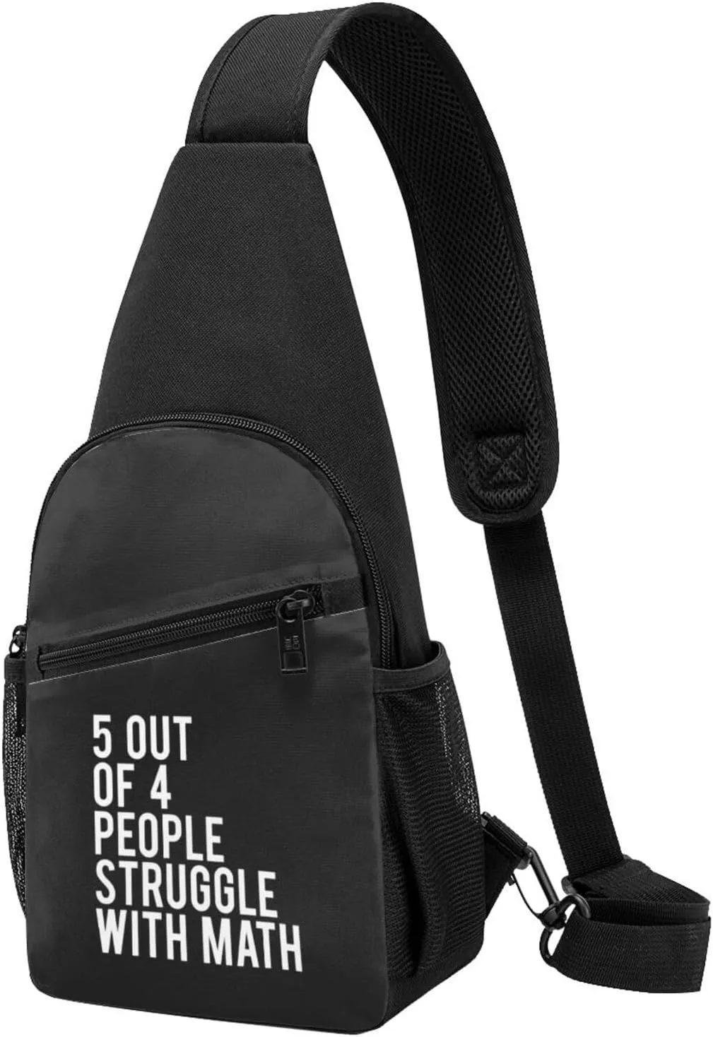 5 Out Of 4 People Struggle With Math Unisex Chest Bag Lightweight Crossbody Shoulder Bag Travel Pocket Black