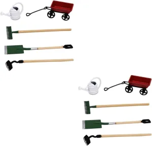 5 Sets Miniature Gardening Tool Doll House Accessories for Micro Garden Scene Decor Safe Material Creative Fairy Garden Kit for Imaginative Play
