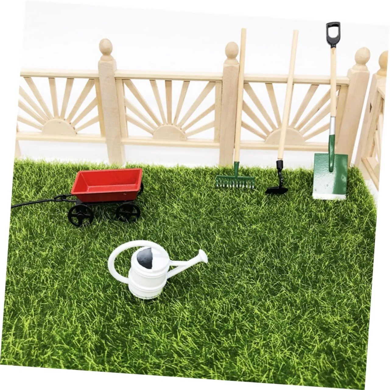 5 Sets Miniature Gardening Tool Doll House Accessories for Micro Garden Scene Decor Safe Material Creative Fairy Garden Kit for Imaginative Play