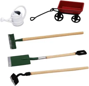 5 Sets Miniature Gardening Tool Micro Garden Decor Accessory for Dollhouse Safe and Mini House Garden Decor for DIY Fairy Scenes