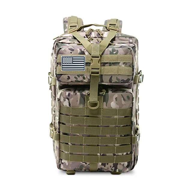 50L Capacity Men Army Military Tactical Large Backpack Waterproof