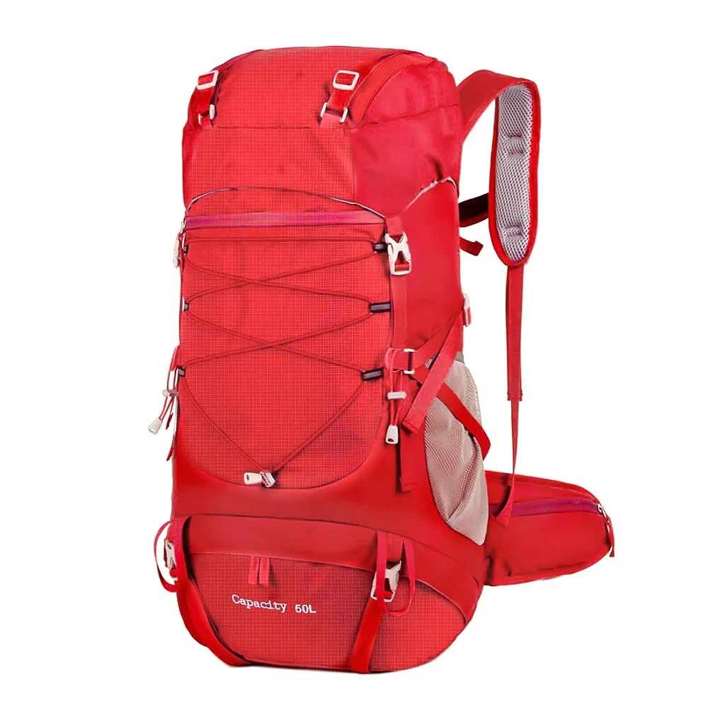 50L Hiking Backpack with Rain Cover: Versatile Outdoor Rucksack for Travel, Trekking, and Camping