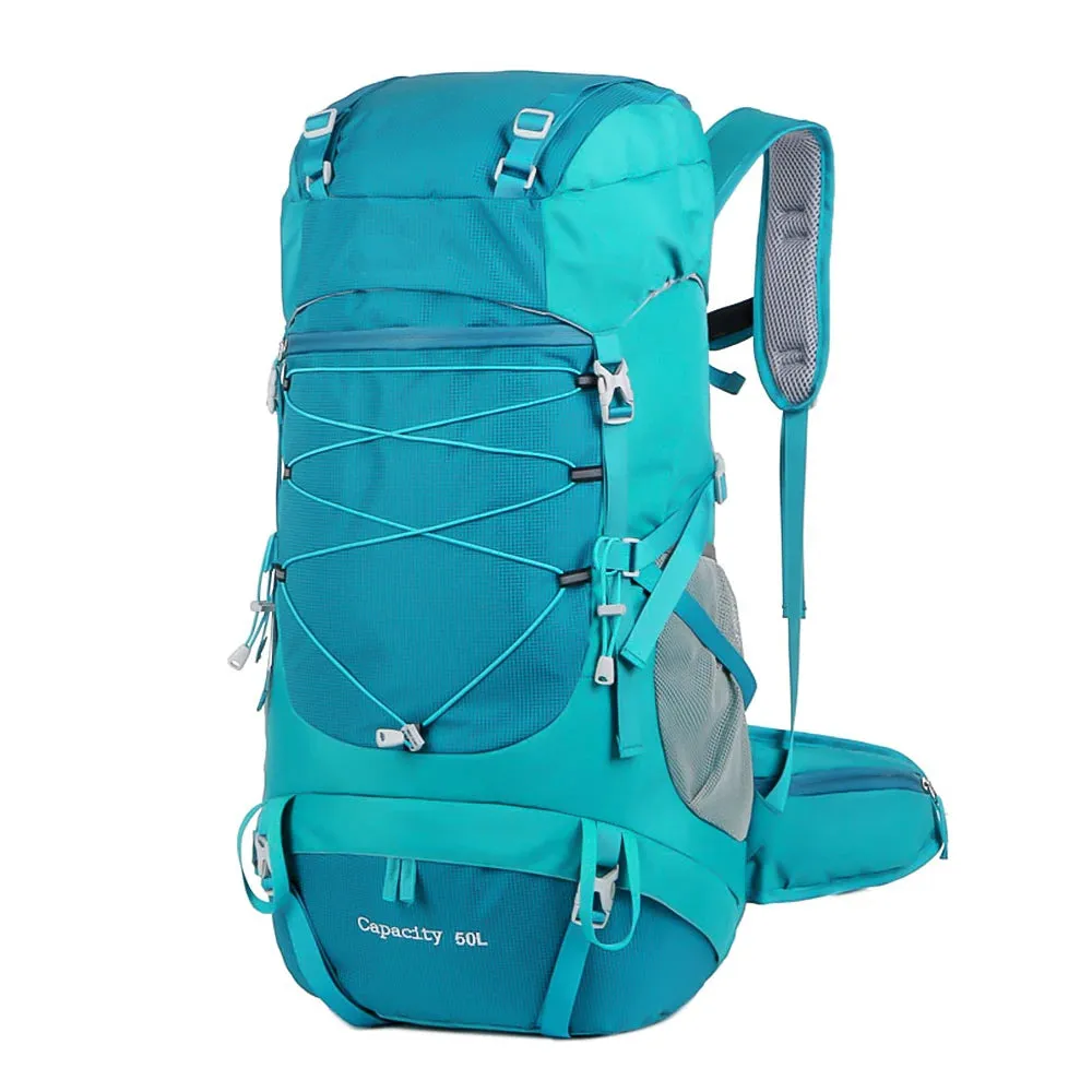 50L Hiking Backpack with Rain Cover: Versatile Outdoor Rucksack for Travel, Trekking, and Camping