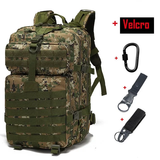 50L Large Capacity Tactical Backpack Military Army Molle Bag Outdoor EDC Assault Pack for Trekking Camping Hunting Bag