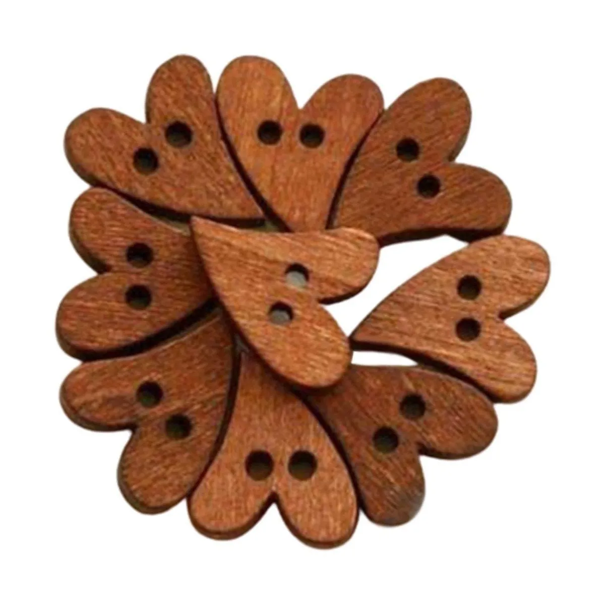 50pcs Retro Wood Buttons Handmade Clothes 15-25mm Sewing Scrapbook Clothing