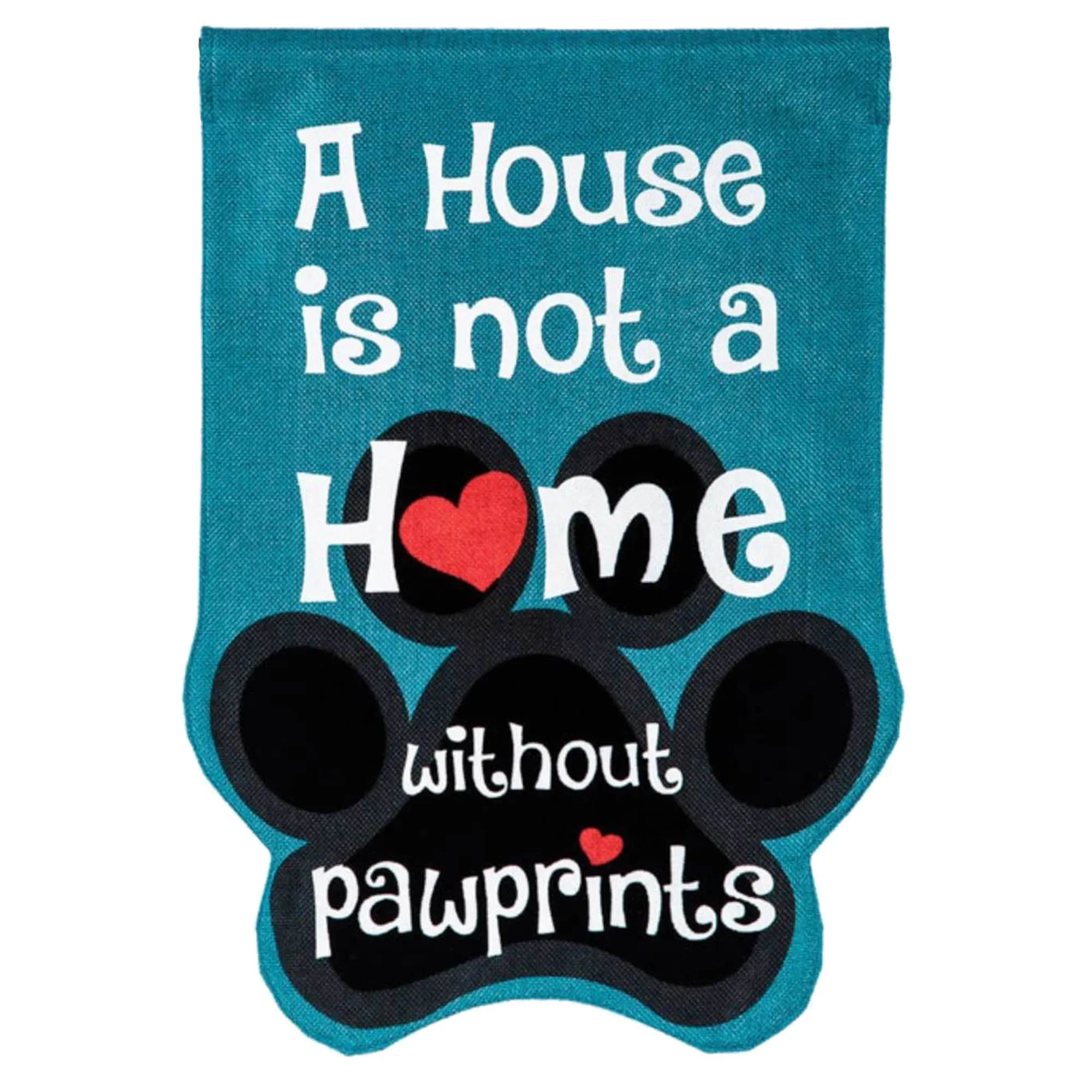 (55554) Paw Prints Garden Burlap Flag