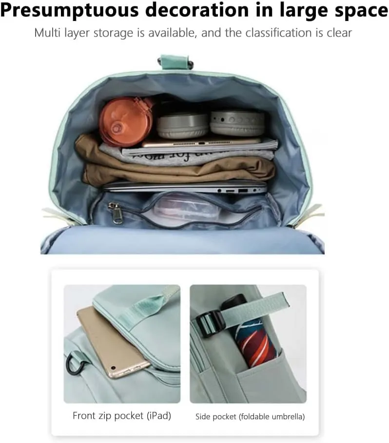 55L Unisex Wet & Dry Separation Gym Bag With Shoes Compartment,Pack Duffel Bag With Hidden Removable Straps., Misty Blue