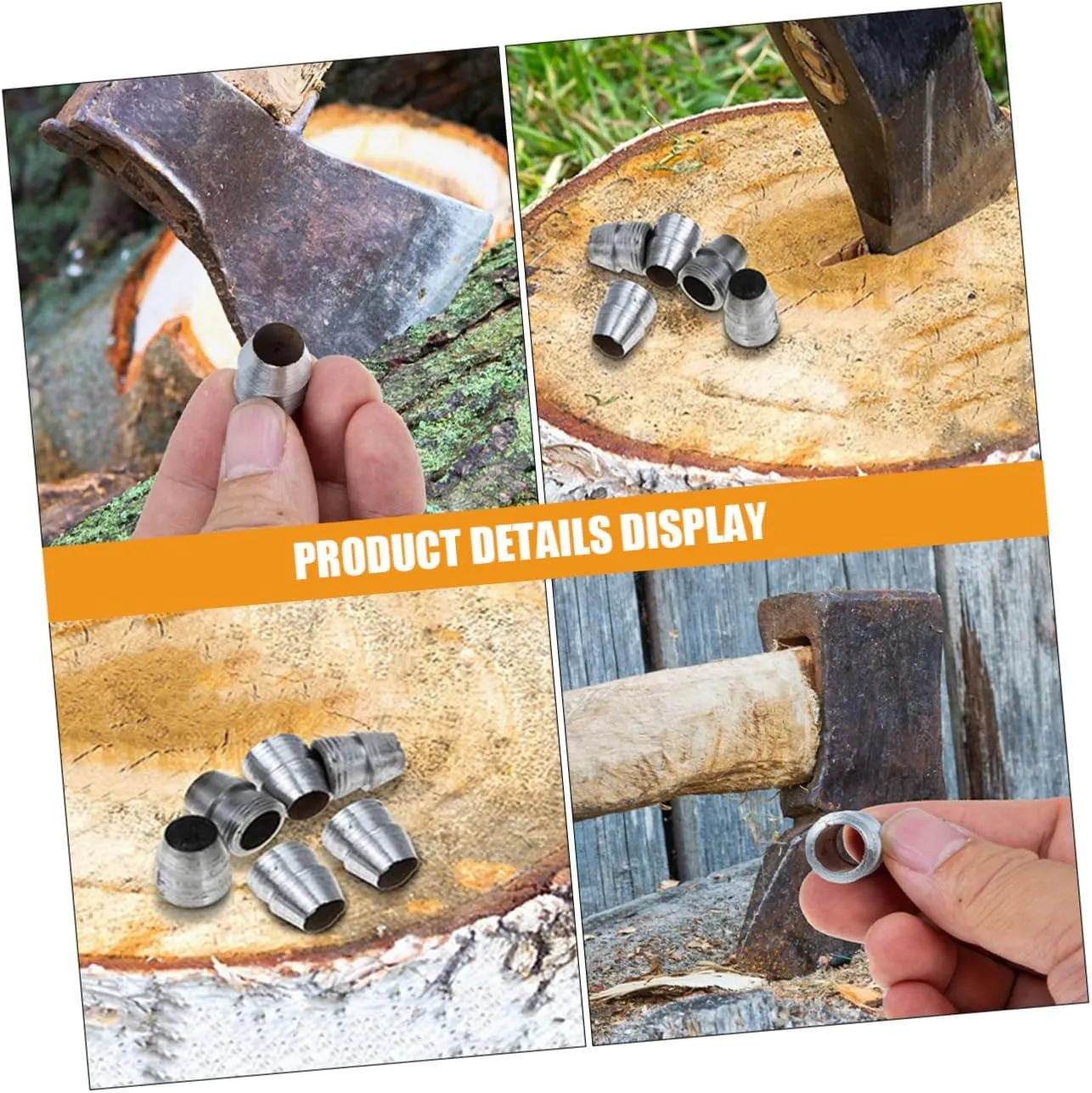 6pcs Iron Taper Wedges for Axe Replacement and Hammer Handle Reinforcement Durable and Sturdy Gardening Tools for Outdoor Pruning Chopping and DIY Projects