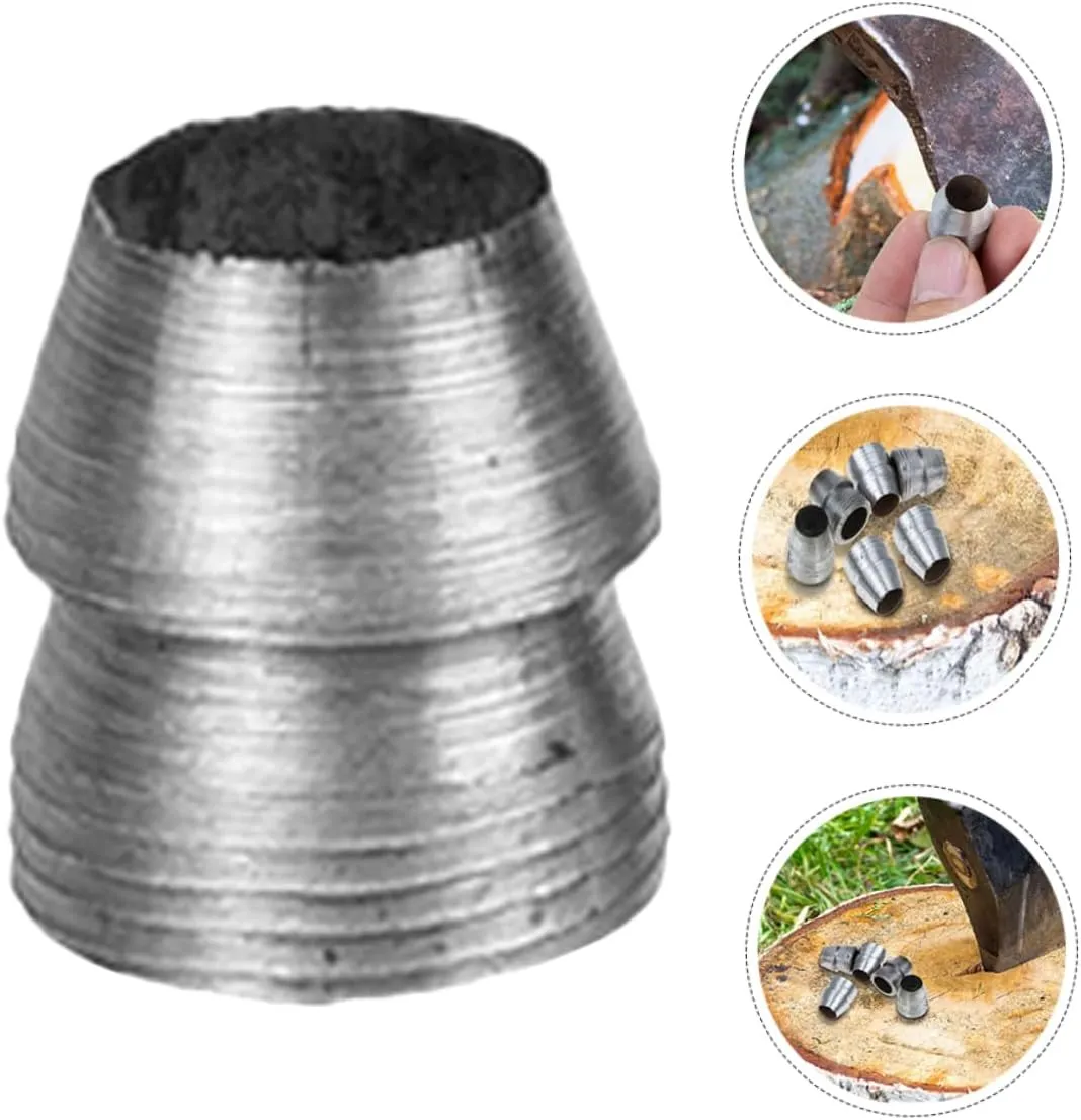 6pcs Iron Taper Wedges for Axe Replacement and Hammer Handle Reinforcement Durable and Sturdy Gardening Tools for Outdoor Pruning Chopping and DIY Projects