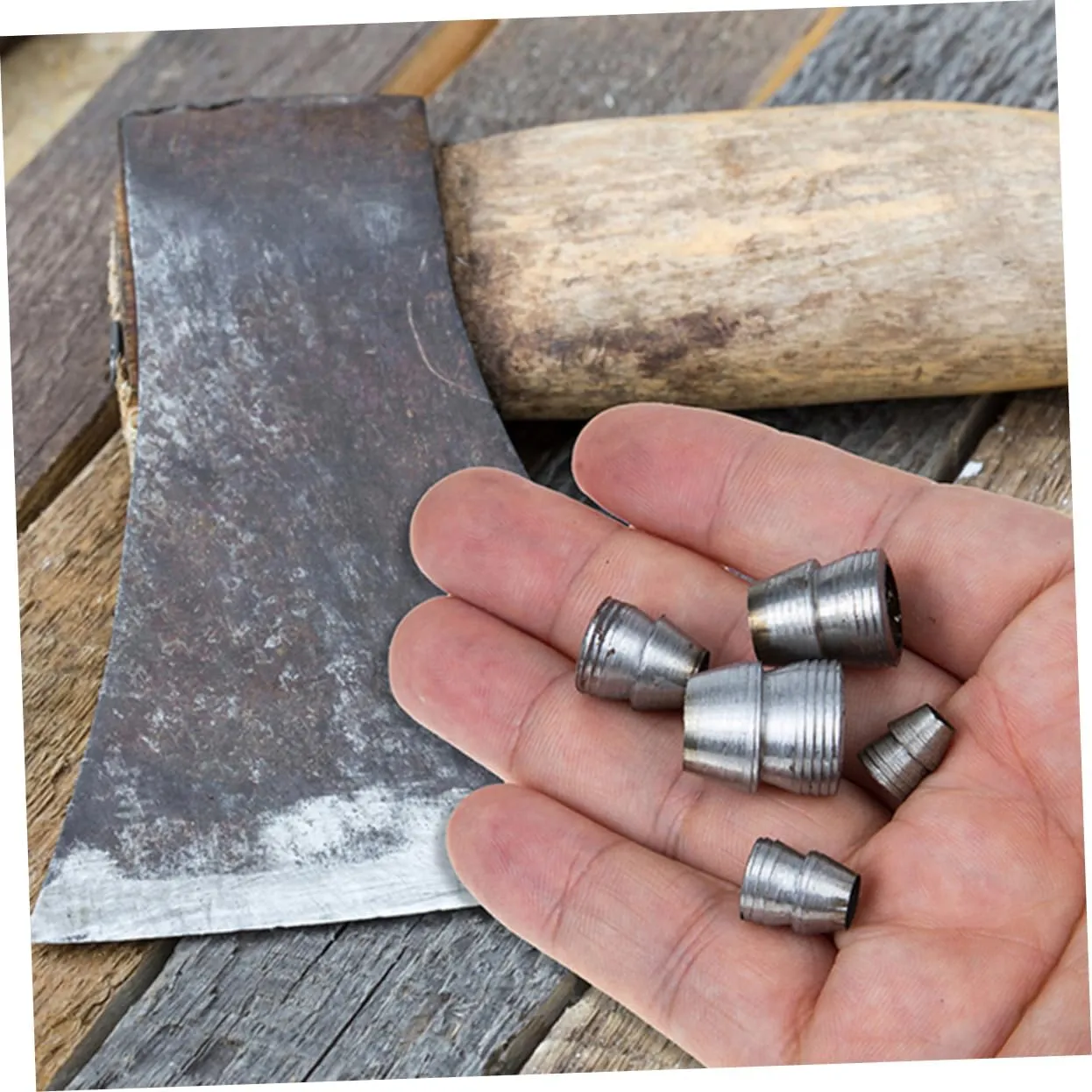 6pcs Iron Wedge for Axe Handle Installation Durable Wedges for Outdoor Gardening Handicraft Ergonomic Design for Easy Use Maneuverability