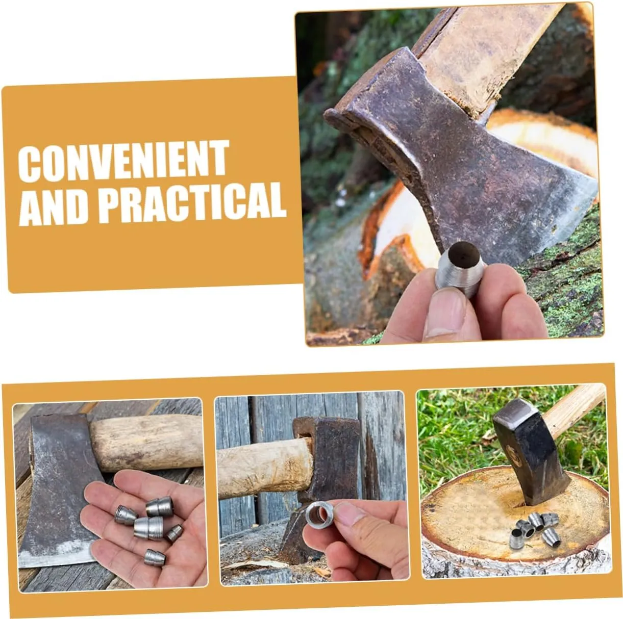 6pcs Iron Wedge Taper Wedge for Replacement for Easy Installation Sturdy Outdoor Gardening Tool Ergonomic Design for Firm Grip